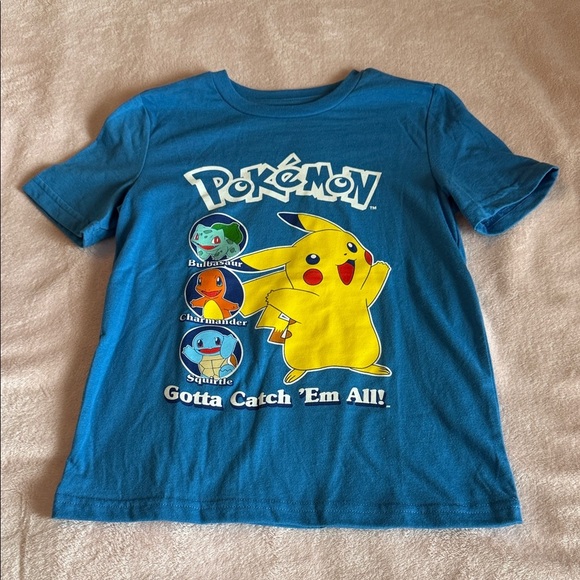 Pokemon Blue T-Shirt with Pikachu and Friends - Picture 1 of 1